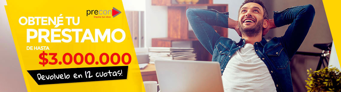 Obtené tu préstamo de hasta $3.000.000, devolvelo en 12 cuotas!