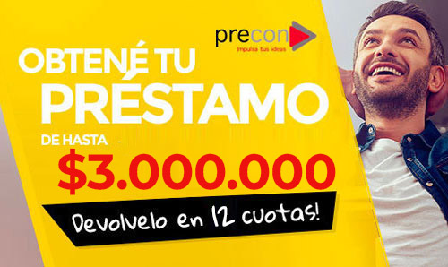 Obtené tu préstamo de hasta $3.000.000, devolvelo en 12 cuotas!